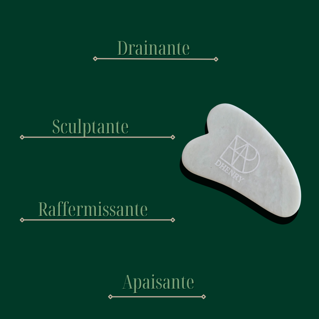 Gua Sha en pierre de jade