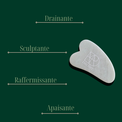Gua Sha en pierre de jade