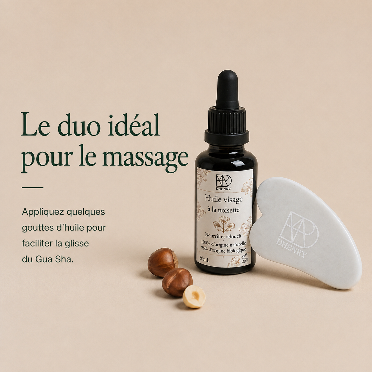 gua sha et huile noisette