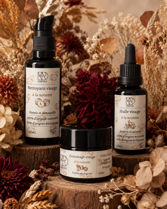 Le rituel visage Noisette 🌰 Le nettoyant - le gommage - l'huile