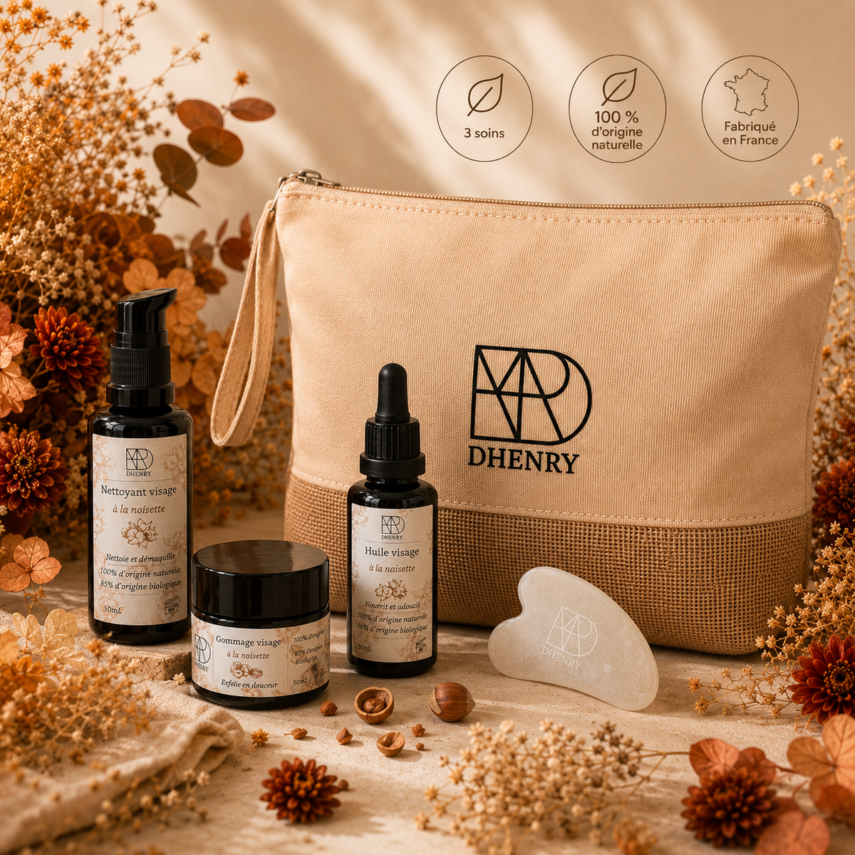 gamme soin noisette gua sha pochette